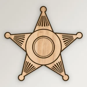 Blank 5 Point Star Badge V5 SVG Vector911