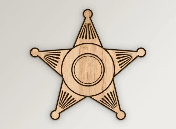 Blank 5 Point Star Badge V5 SVG Vector911