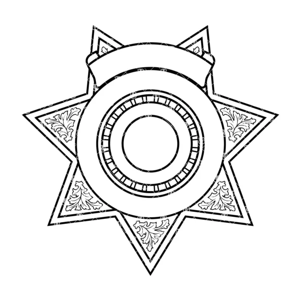 Blank 7 Point Sheriff Star v4 - Image 2