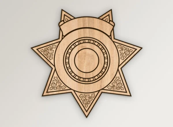 7 Point Star Badge v4 SVG Vector911