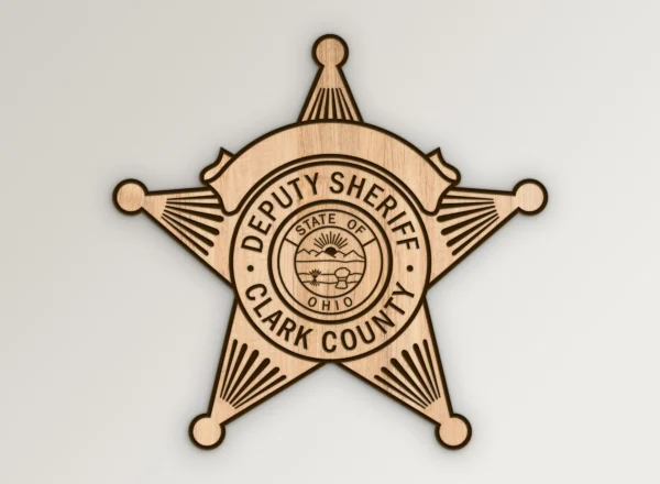 Clark Ohio Deputy Sheriff Badge SVG Vector911