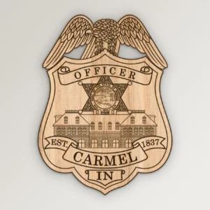 Carmel IN Police Officer Badge SVG Vector911