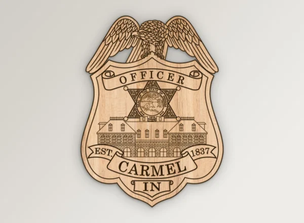 Carmel IN Police Officer Badge SVG Vector911