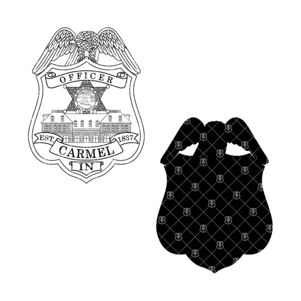 Carmel Indiana Police Officer Badge - Image 3