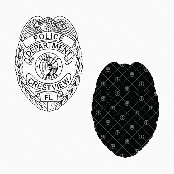 Crestview Florida Police Badge - Image 3