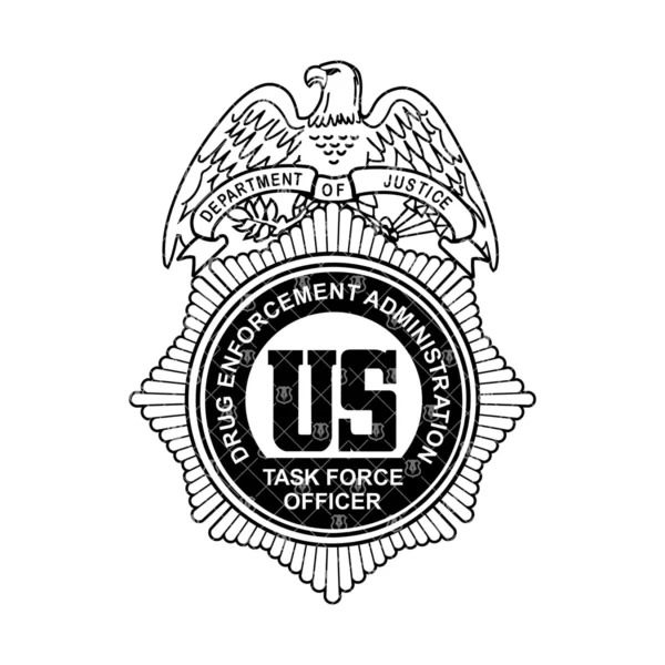 DEA Task Force Officer DOJ Drug Enforcement Badge - Image 2