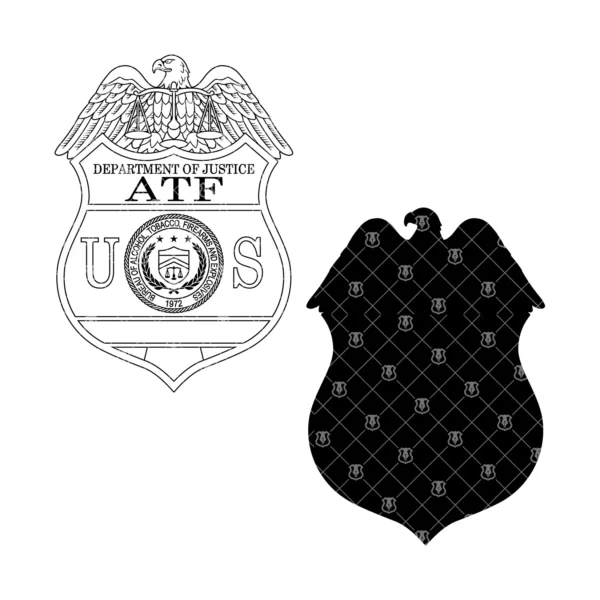 DOJ Alcohol Tabaco Firearms (ATF) Badge - Image 3