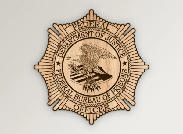 DOJ Federal Bureau Prisons Badge SVG Vector911