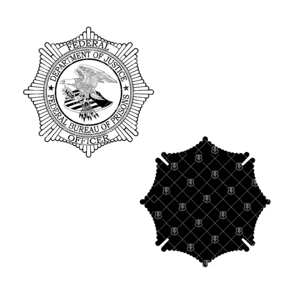 DOJ Federal Bureau of Prisons Officer Badge - Image 3