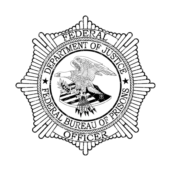 DOJ Federal Bureau of Prisons Officer Badge - Image 2