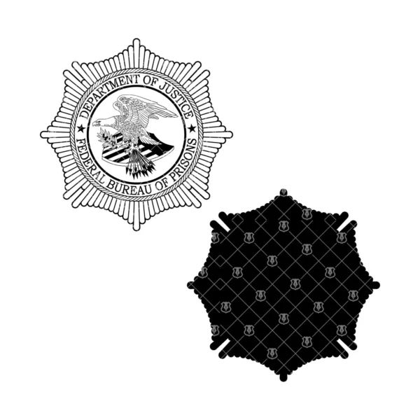 DOJ Bureau Prisons Justice Department Badge - Image 3