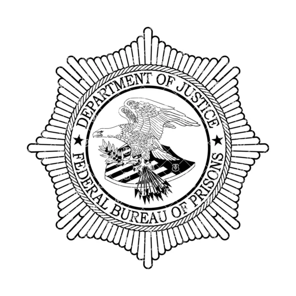 DOJ Bureau Prisons Justice Department Badge - Image 2