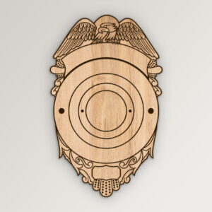 Blank Eagle Topped Badge V10 SVG Vector911