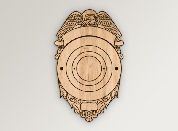 Blank Eagle Topped Badge V10 SVG Vector911