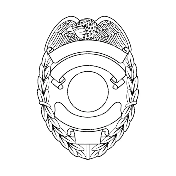 Blank Police Badge Eagle Topped Design v15 - Image 2