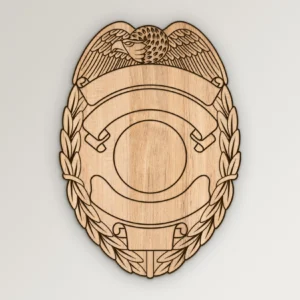 Blank Eagle Topped Badge v15 SVG Vector911