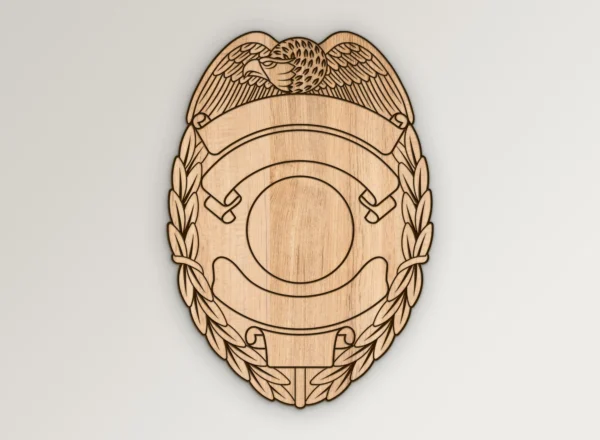 Blank Eagle Topped Badge v15 SVG Vector911