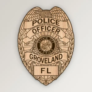 Groveland FL Police Office Badge SVG Vector911