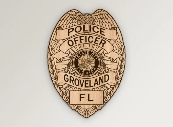 Groveland FL Police Office Badge SVG Vector911