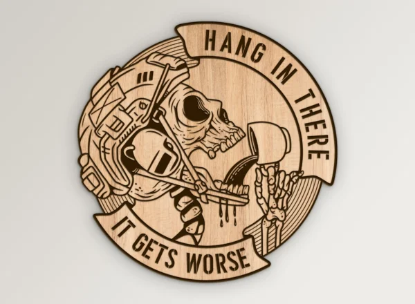 hang in there gets worse coffee drinking graphic svg vector911