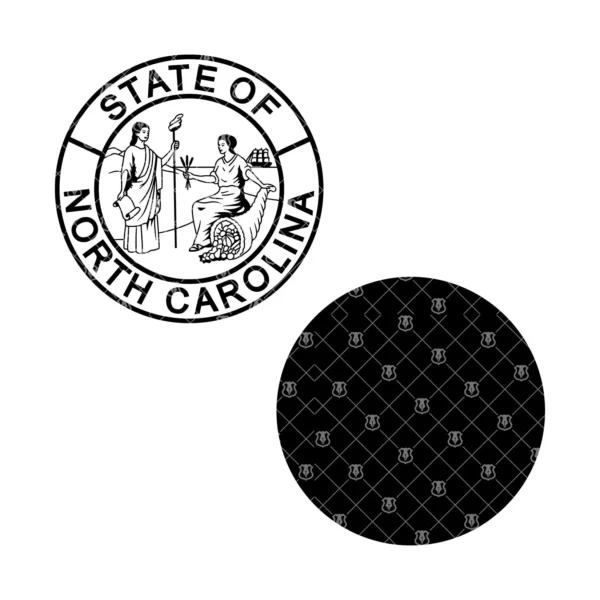 North Carolina Great Seal Simple Design - Image 3