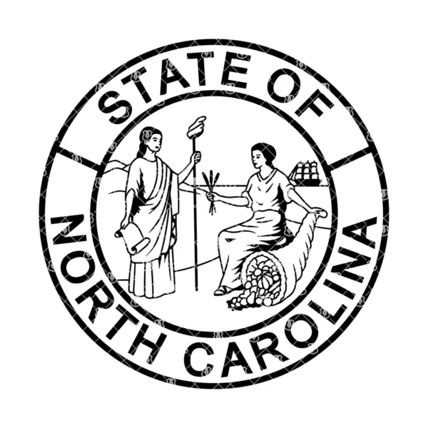 North Carolina Great Seal Simple Design - Image 2