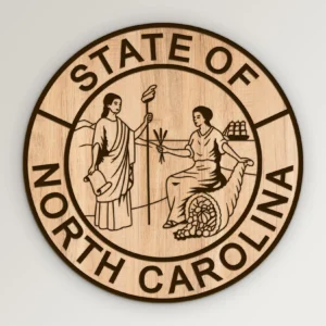 North Carolina State Seal Simple Design SVG Vector911