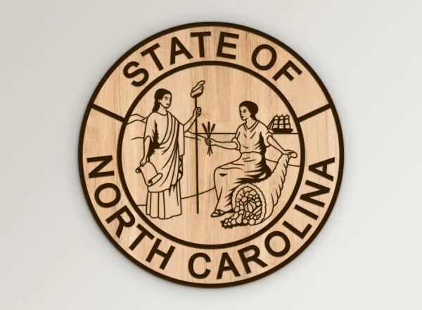 North Carolina State Seal Simple Design SVG Vector911