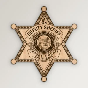 Orange California Sheriff Deputy Badge SVG Vector911