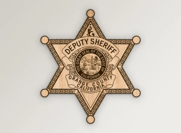 Orange California Sheriff Deputy Badge SVG Vector911