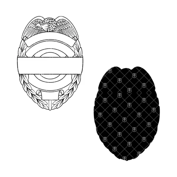 Blank Thin Blue Line Police Badge - Image 3