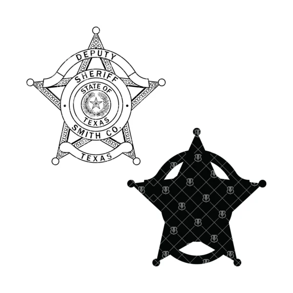 Smith County Texas Sheriff Badge - Image 3