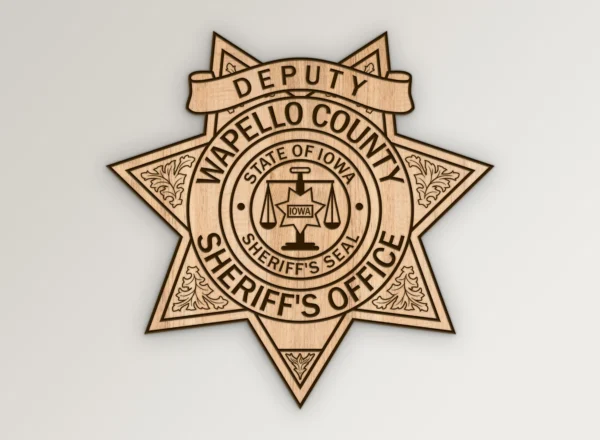 Wapello IA Sheriff Deputy Badge SVG Vector911