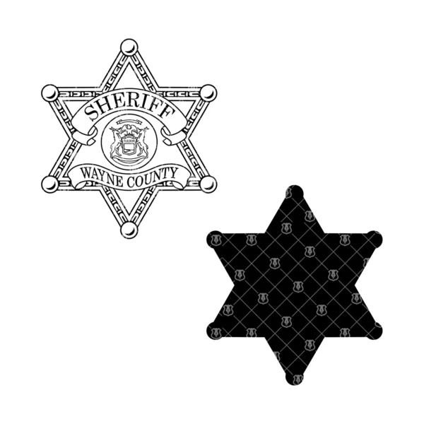 Wayne County Michigan Sheriff Badge - Image 3