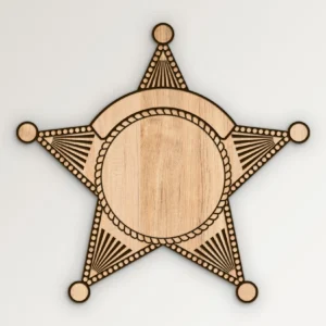 Blank 5 Point Star Badge v8 SVG Vector911