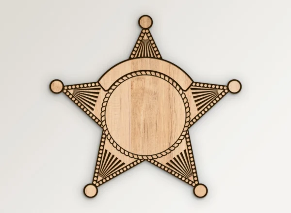 Blank 5 Point Star Badge v8 SVG Vector911