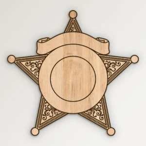 Blank 5 Point Star Badge v12 SVG Vector911