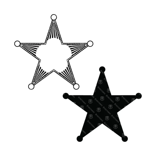 Blank 5 Point Star Badge v13 - Image 3