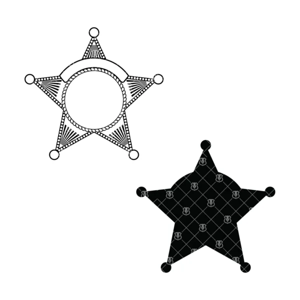 Blank Five Point Star Badge Design v8 - Image 3