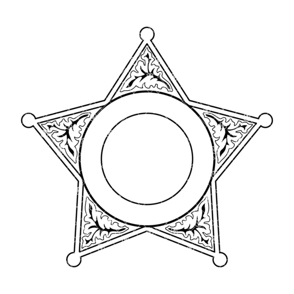 Blank Five Point Star Badge v9 - Image 2