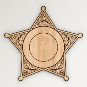 Blank 5 Point Star Badge v9 SVG Vector911