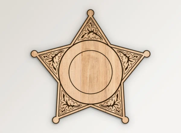 Blank 5 Point Star Badge v9 SVG Vector911