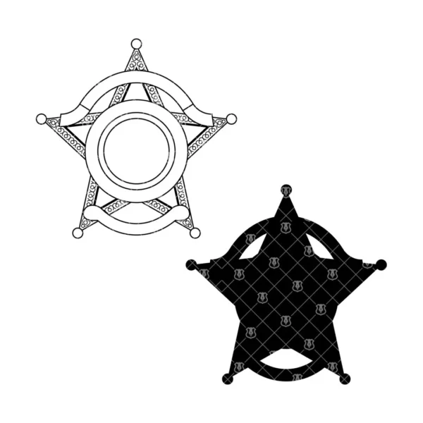 Blank Five Point Star Badge v1 - Image 3