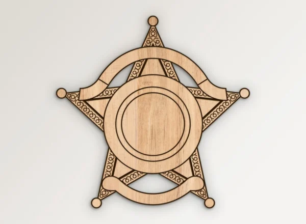 Blank 5 Point Star Badge v1 SVG Vector911