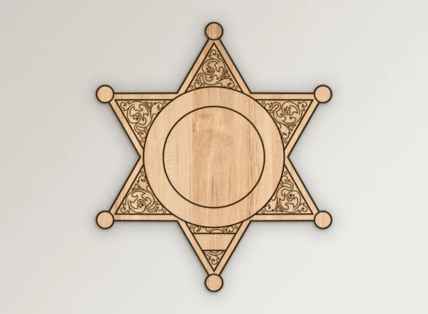 6 Point Star Badge v4 SVG Vector911