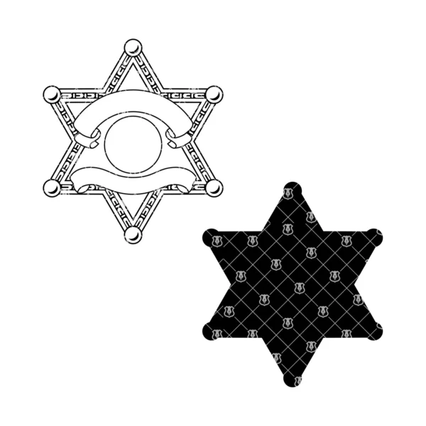 Blank Six Point Star Badge v5 - Image 3