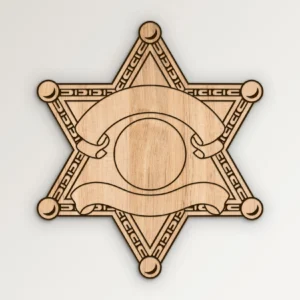 Blank Six Point Star Badge v5 SVG Vector911