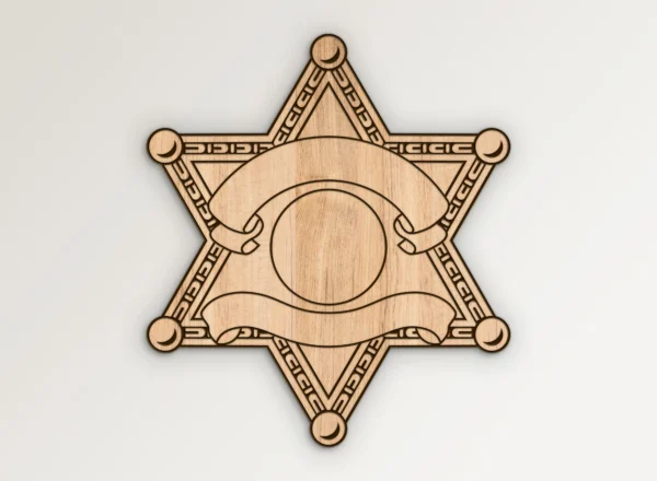 Blank Six Point Star Badge v5 SVG Vector911