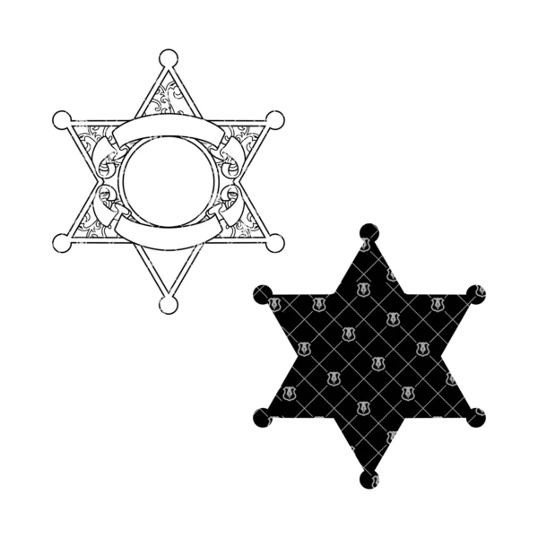 Blank Six Point Star Badge v6 - Image 3