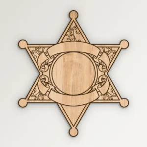 Blank Six Point Star Badge v6 SVG Vector911